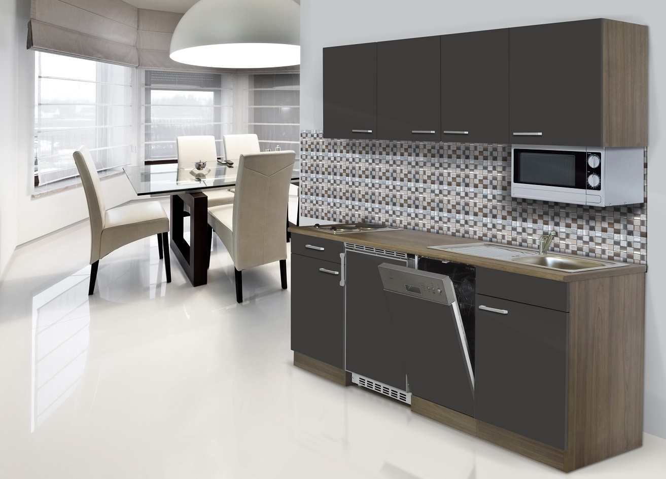 Respekta cucina componibile cucinino singola 195 cm rovere york ...